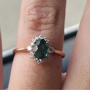 Elegant Green and Gold Ring